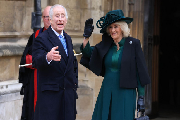 Król Wielkiej Brytanii Karol i królowa Camilla uczestniczyli w nabożeństwie wielkanocnym