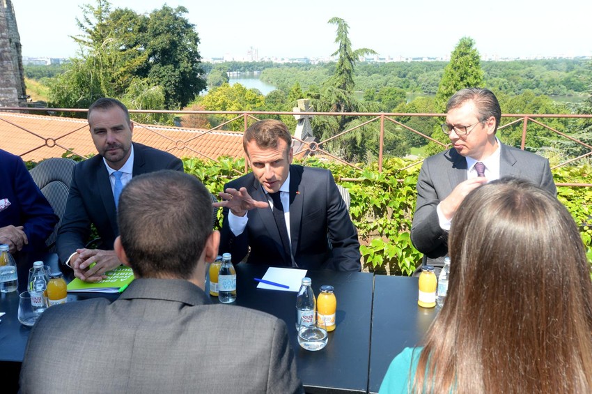 Makron i Vučić na Kalemegdanu