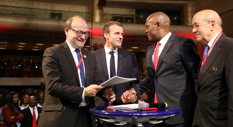 President Macron at an interactive session hosted by The Tony Elumelu Foundation (TEF) in 2018