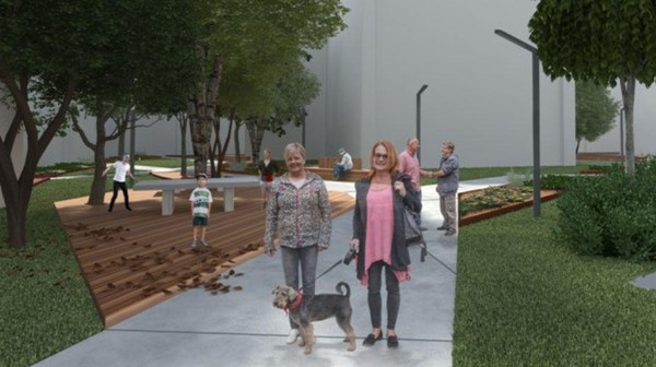 W najbliższych miesiącach powstanie tutaj plac zabaw dla młodszych dzieci oraz miejsce rekreacji ze stołem do ping-ponga. 