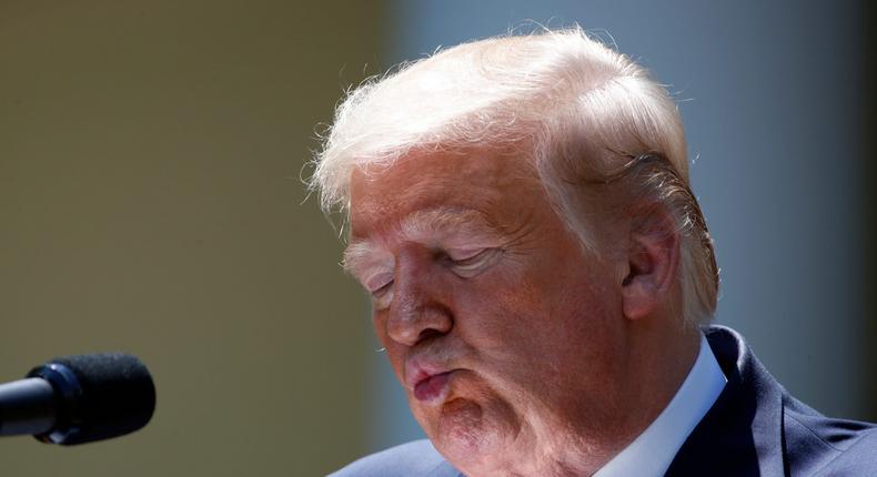 President Donald Trump speaks about the coronavirus in the Rose Garden of the White House, Friday, May 15, 2020, in Washington. (AP Photo/Alex Brandon)