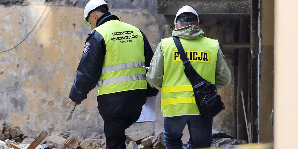 Katowice. Zawaliła się kamienica u zbiegu ulicy Sokolskiej i Chopina