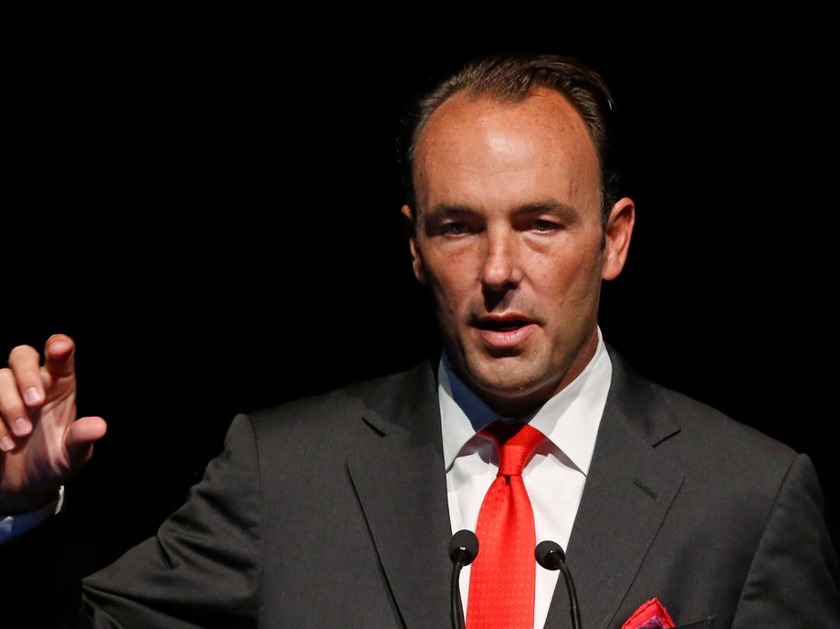 Kyle Bass, founder and principal of Hayman Capital Management, LP, speaks at the Sohn Investment Conference in New York, May 8, 2013.