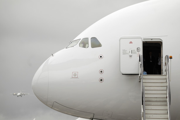 Kabina Airbusa SAS A380 zaprezentowanego na targach lotniczych Farnborough 2012