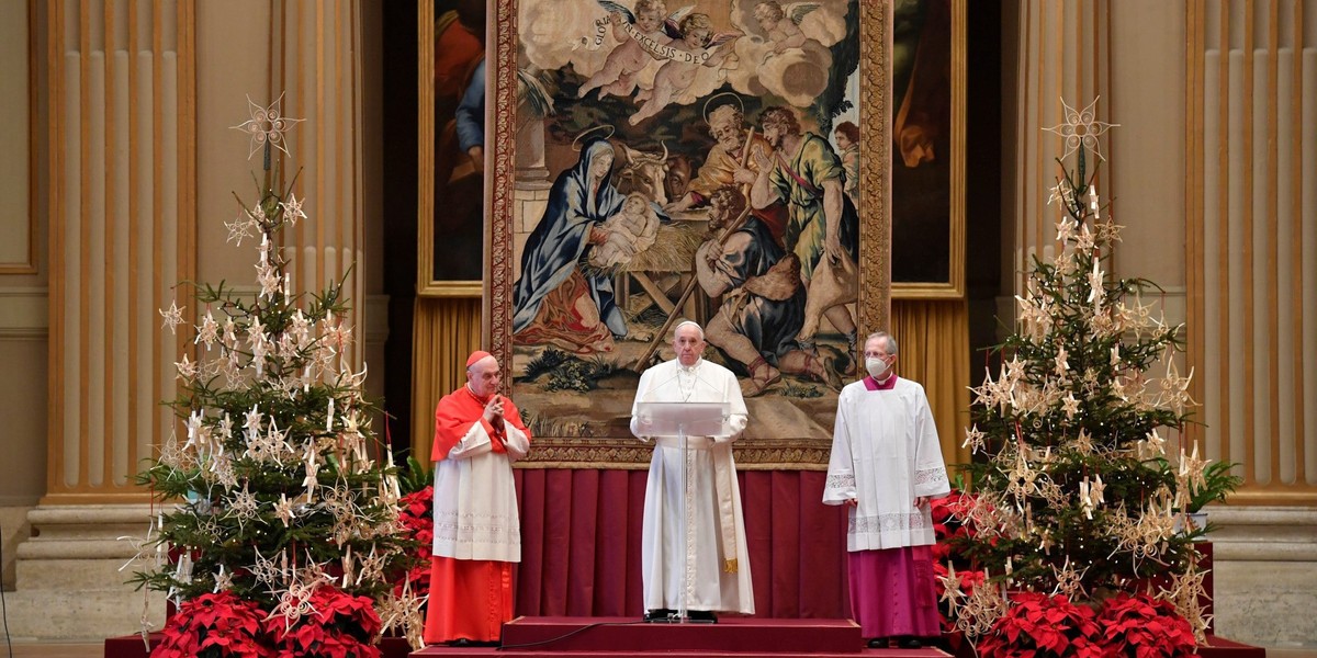 Pope Francis delivers his traditional Christmas Day Urbi et Orbi speech at the Vatican