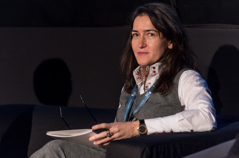 Scenarzystka Angeles Gonzalez-Sinde podczas Europejskiej Konferencji Filmowej.