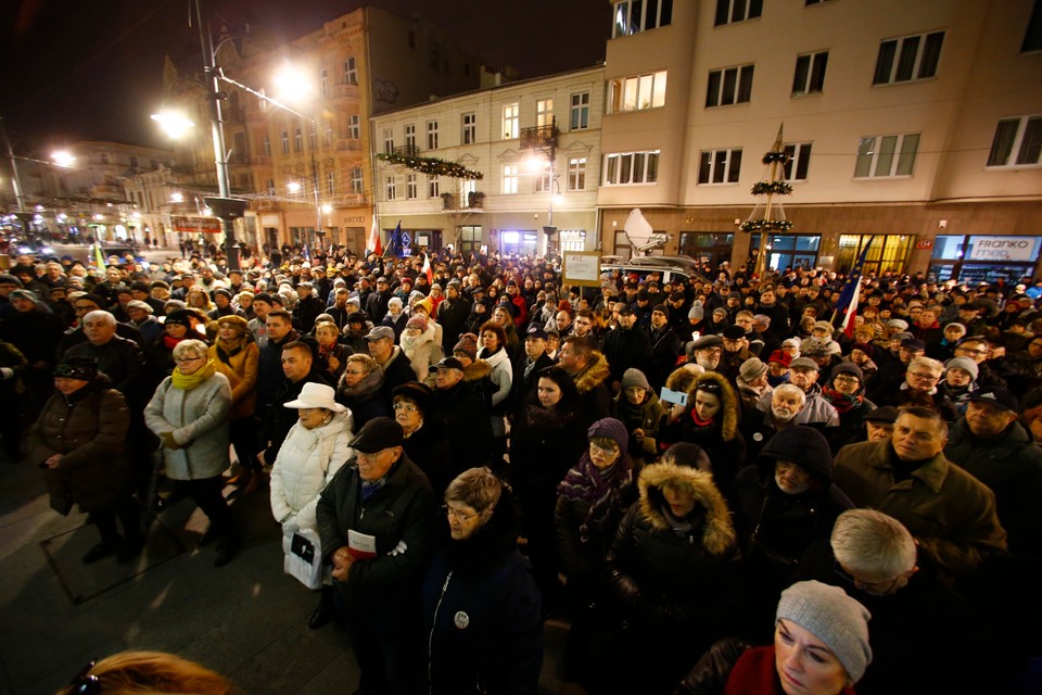 Protest w Łodzi