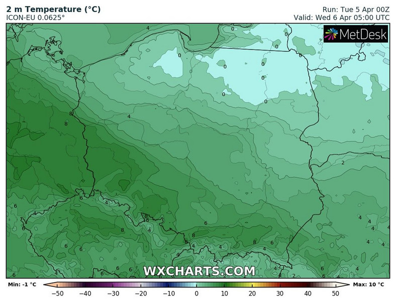 Na północnym wschodzie pojawi się mróz