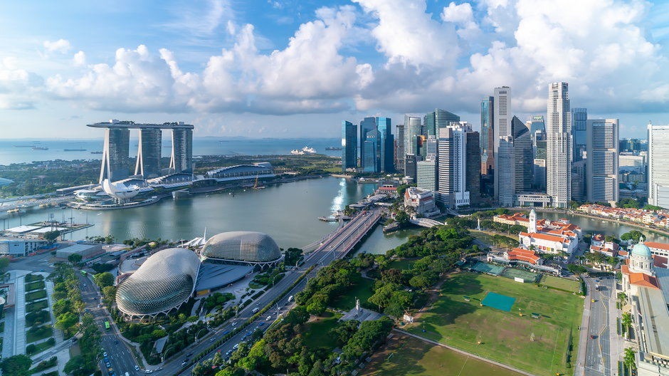 Singapur, widok z potu ptaka (zdjęcie ilustracyjne)