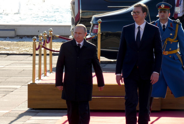 Prezydent Rosji Władimir Putin oraz prezydent Serbii Aleksndar Vučić (Belgrad 2019)