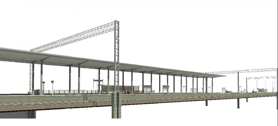 Wizualizacje stacji kolejowej w Pszczynie - autor: PKP PLK