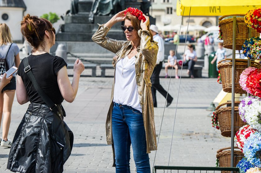 Edyta Górniak z Ewą Rubasińską w Krakowie