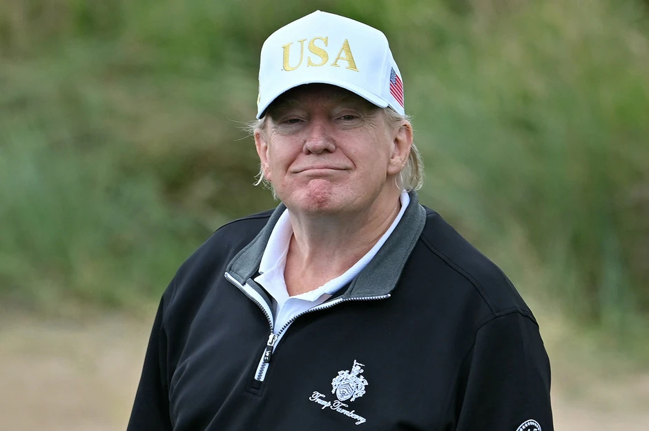 Donald Tramp na terenu za golf
