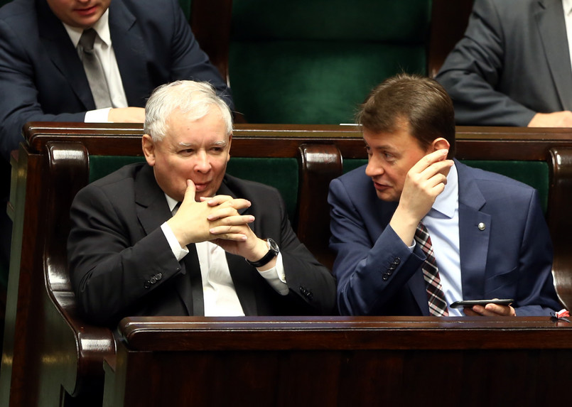 Jarosław Kaczyński i Mariusz Błaszczak PAP/Tomasz Gzell