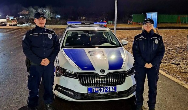 Policajci Andrijana Dakić i Marko Drobnjak