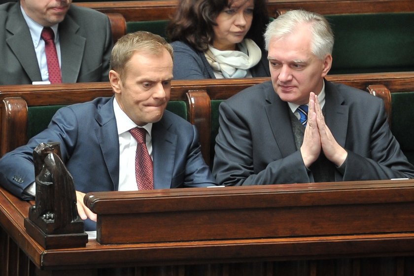 Donald Tusk z Jarosławem Gowinem 