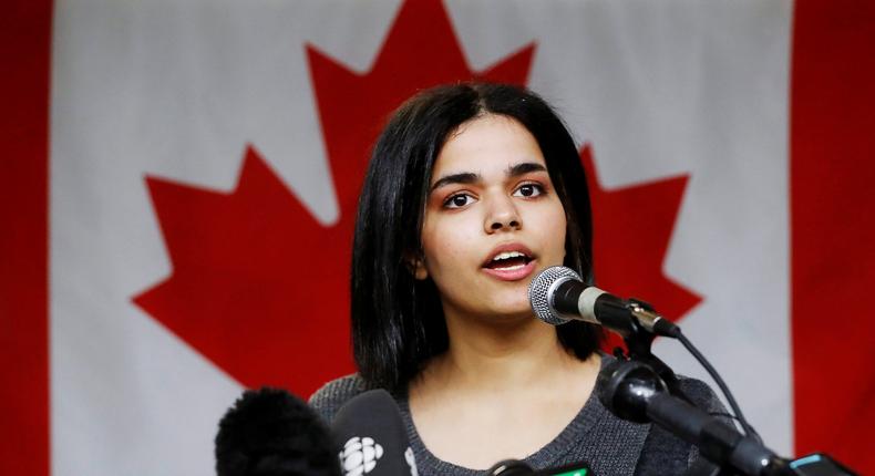 Rahaf Mohammed al-Qunun canada