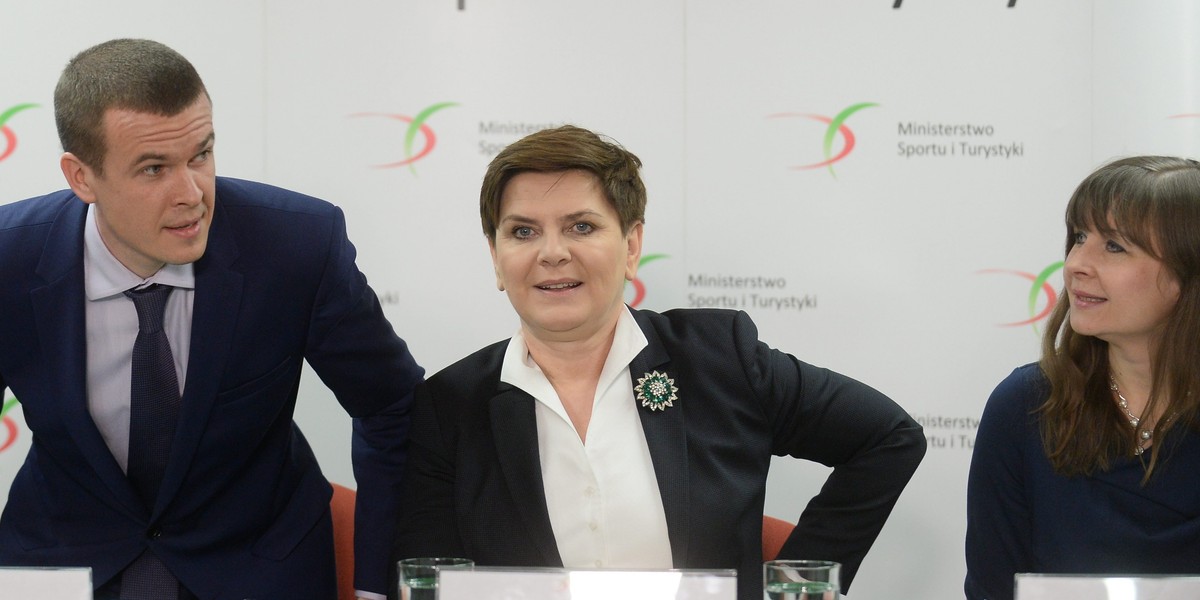 Dorota Dulińska w premier Szydło i Witoldem Bańką