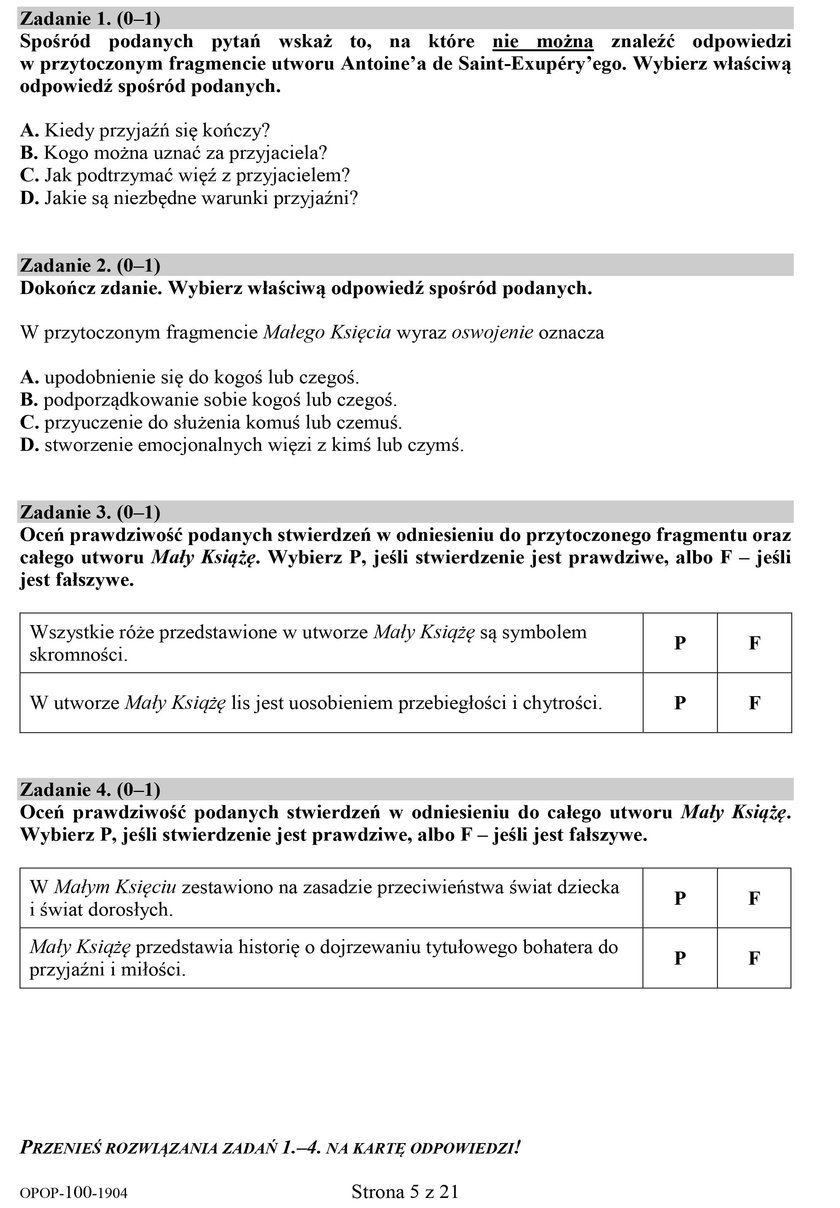 Egzamin Ósmoklasisty - język polski. Znamy odpowiedzi!