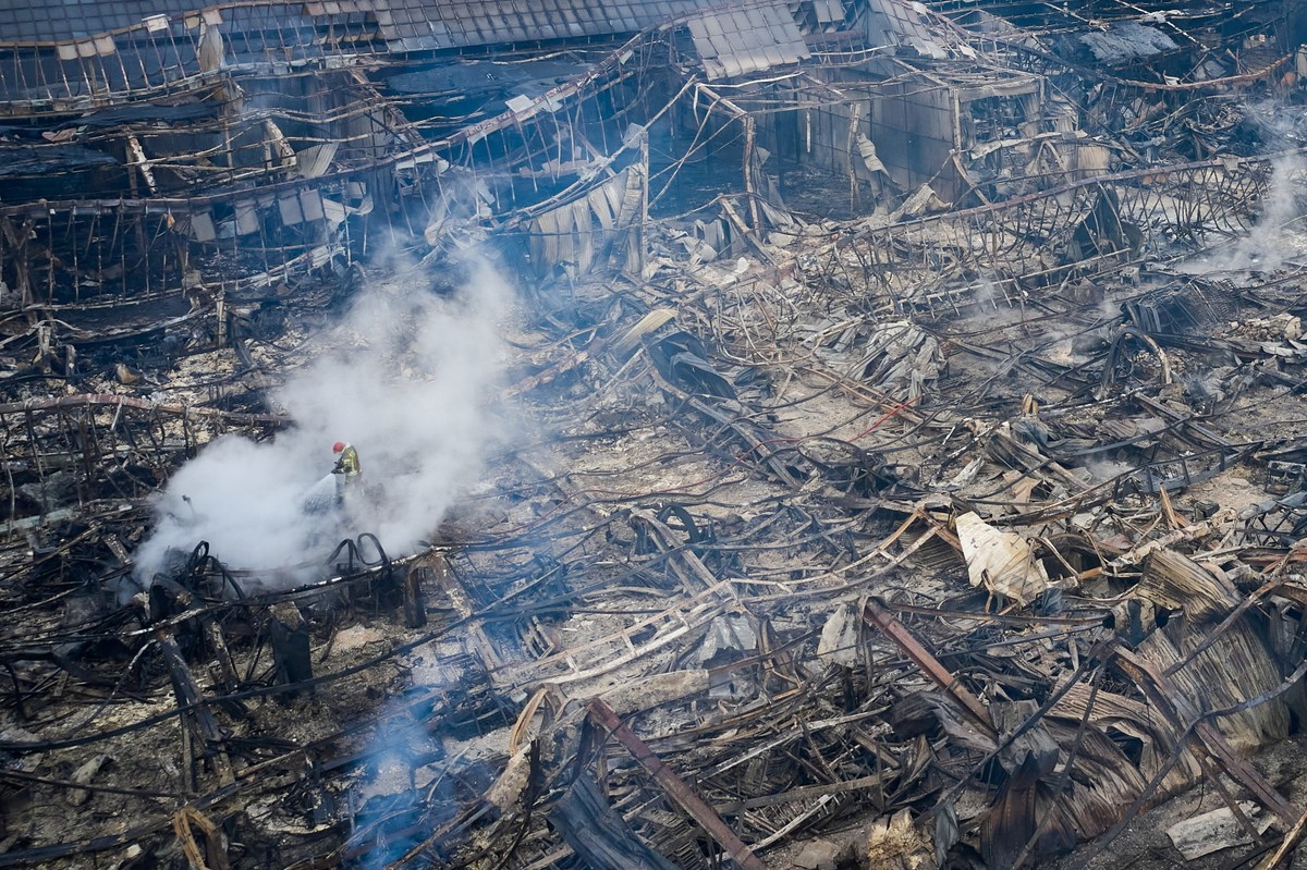 Gdańsk, pożar, hala