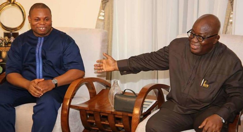 President of Policy Think Tank, IMANI Africa, Franklin Cudjoe with Nana Addo