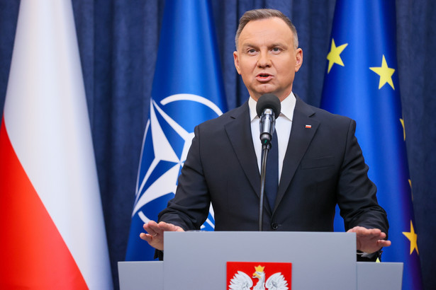 Andrzej Duda po spotkaniu z marszałkiem Sejmu Szymonem Hołownią