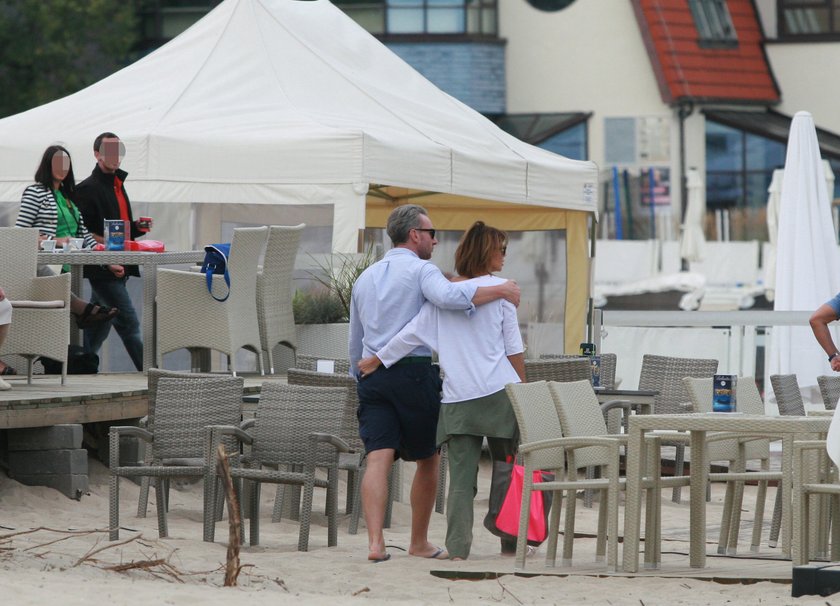 Edyta Górnika i Piotr Schramm na plaży