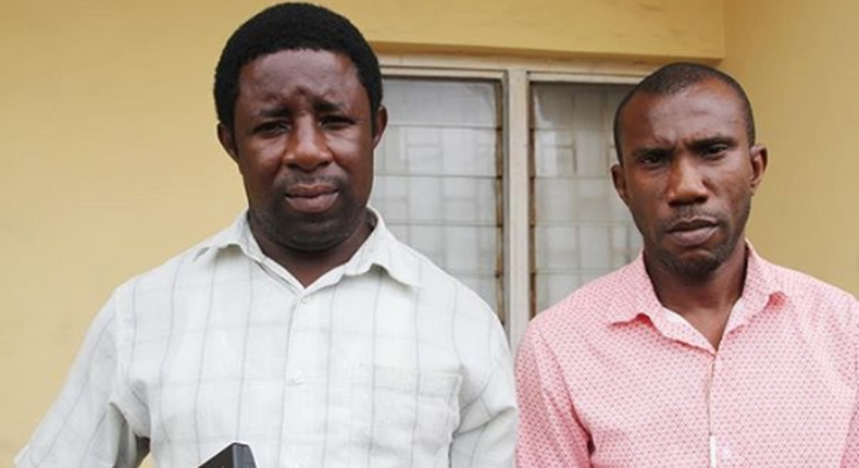Two of the suspects arrested by the EFCC in Lagos [EFCC]
