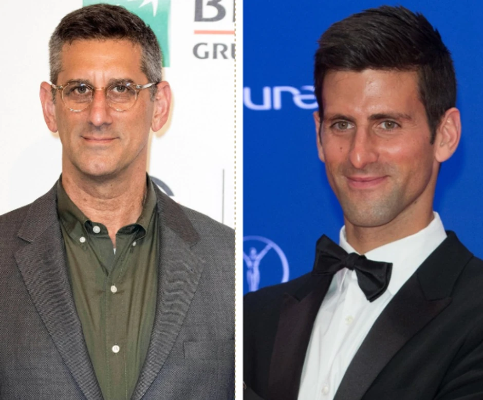 Novak Đoković i dvojnik, producent Majkl Engler