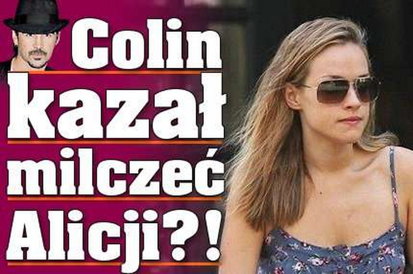 Colin kazał milczeć Alicji?