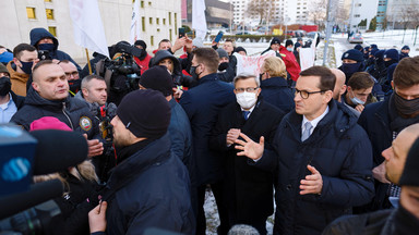 Konfrontacja słowna premiera z górnikami. "Oszust z Wrocławia!"