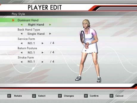 Screen z gry "Virtua Tennis 3"