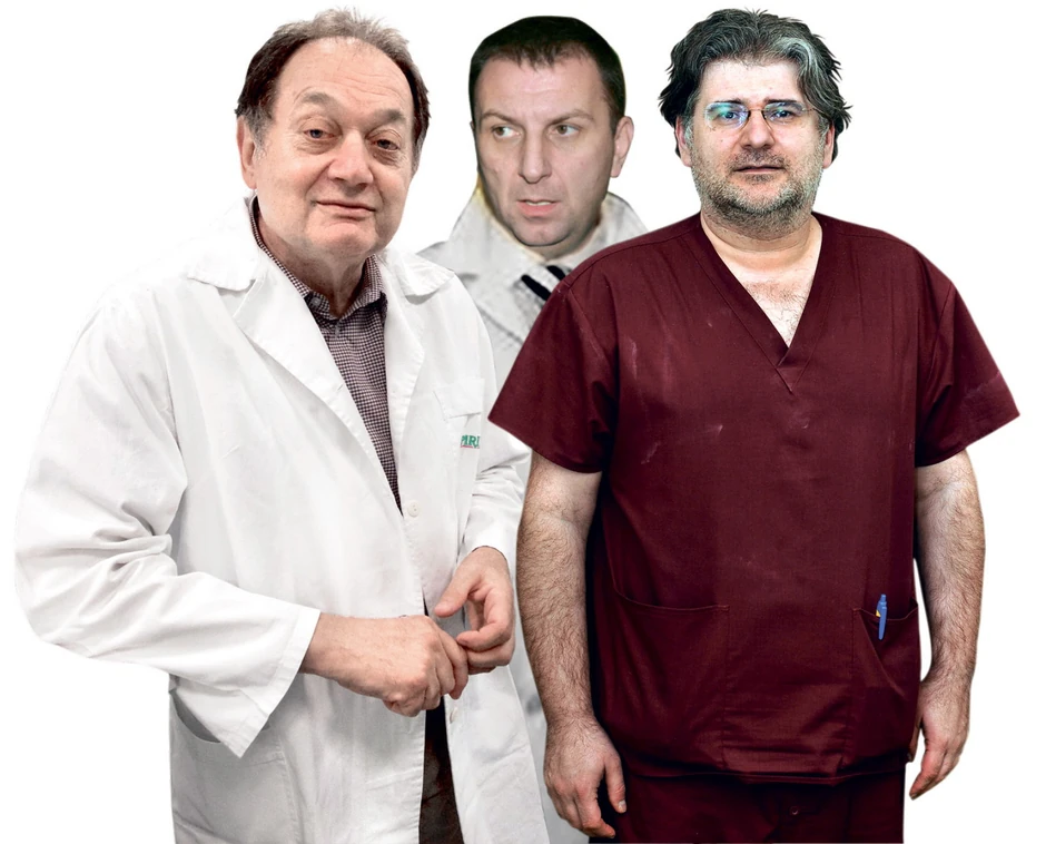 Oni su radili transplantacije: Miljko Ristić (KC Srbije), Zoran Milošević (KC Vojvodine) i Dragan Milić (KC Niš)
