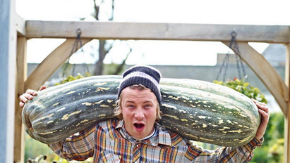 Hihetetlen: óriástök nőtt Jamie Oliver kertjében