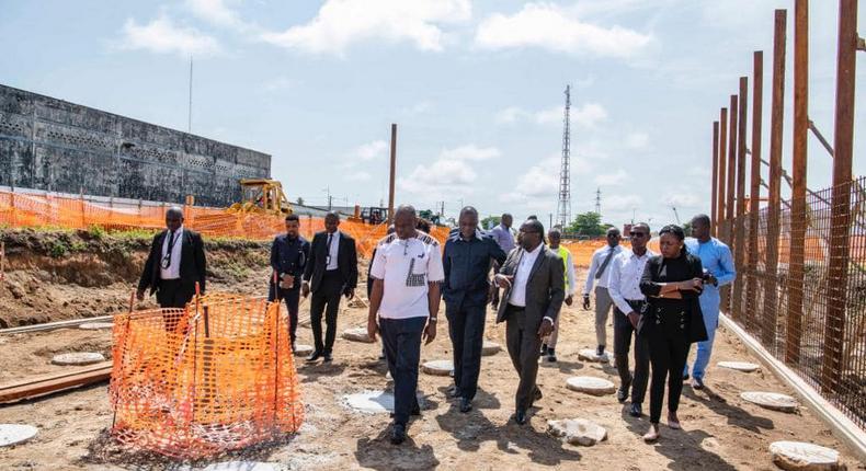 Le chantier du Metro d'Abidjan