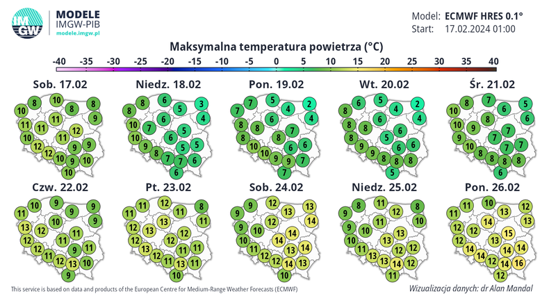 Do końca lutego nie widać powrotu zimowych temperatur