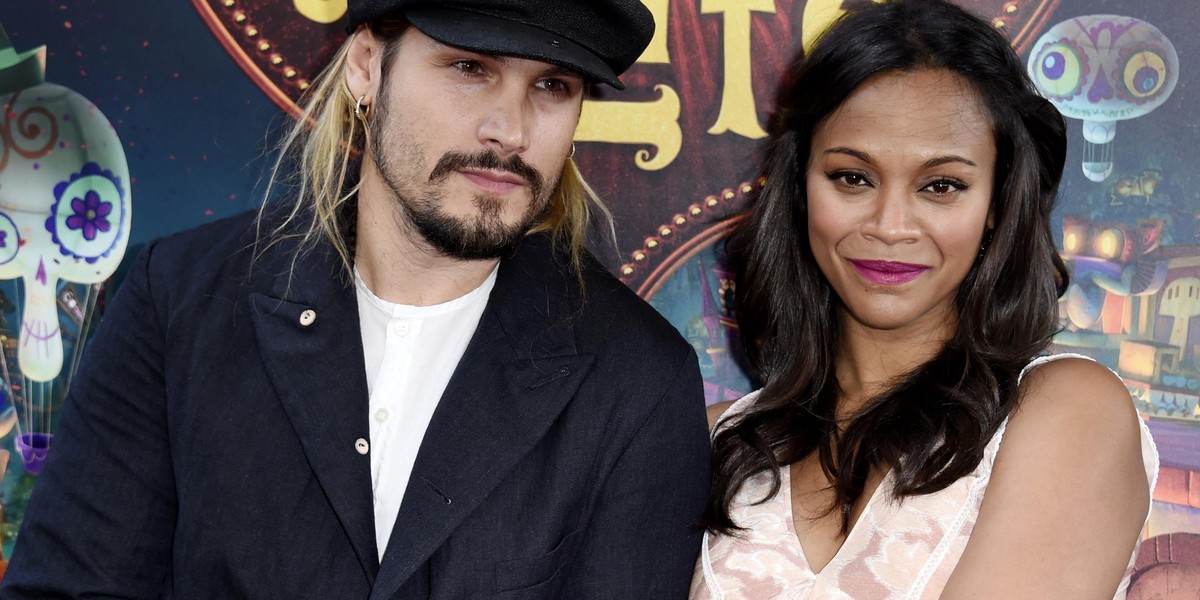 Zoe Saldana i Marco Perego na premierze "The Book of Life"