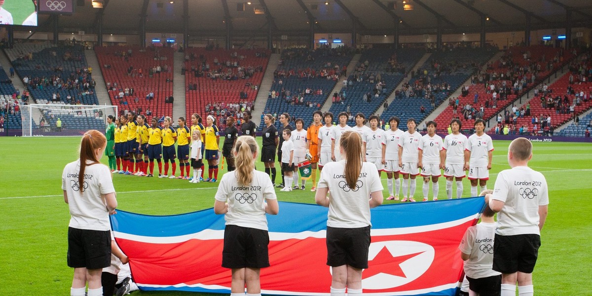 Igrzyska Olimpijskie W Londynie, mecz piłkarek Korea Płn - Kolumbia