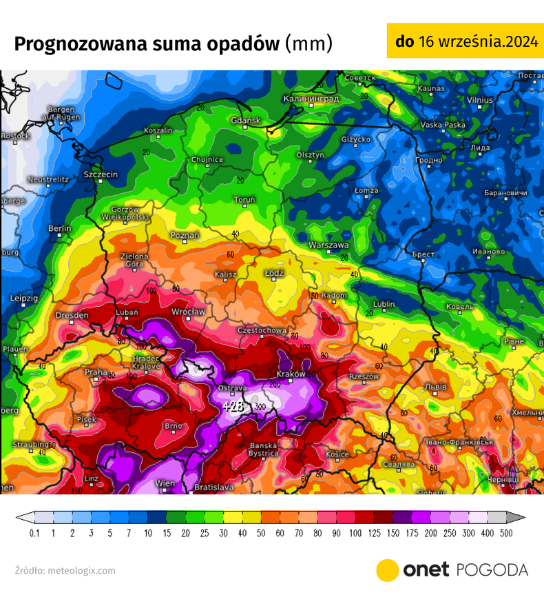 Prognozy przewidują katastrofalne ulewy w Karpatach i Sudetach