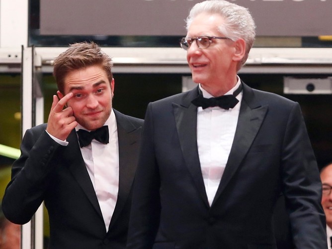 Robert Pattinson i David Cronenberg na premierze 'Cosmopolis' w Cannes
