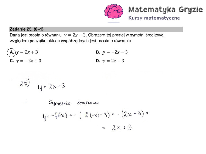 Arkusz CKE i odpowiedzi. Matematyka, poziom podstawowy formuła 2015 - zadanie 25