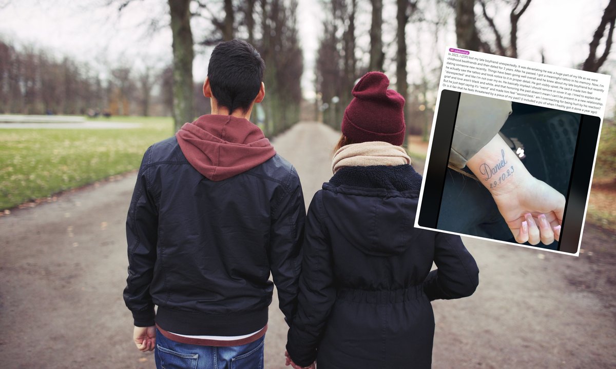 Ma tatuaż z imieniem zmarłego chłopaka. Aktualny partner chce, żeby go usunęła