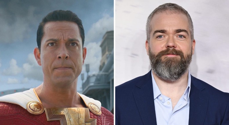 Zachary Levi in Shazam! Fury of the Gods and director David F. Sandberg at the premiere.Courtesy of Warner Bros. Pictures / Karwai Tang / WireImage