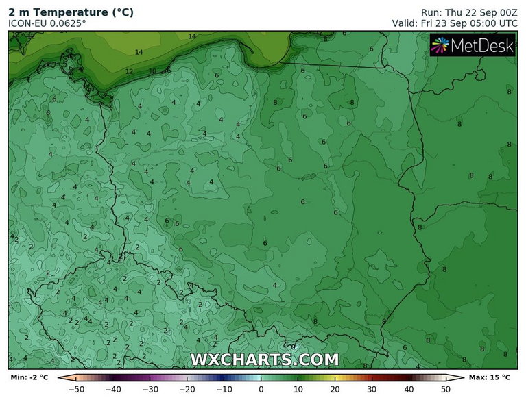 Nad ranem w wielu miejscach możliwe są przymrozki