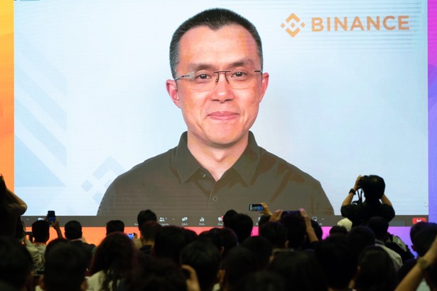 Changpeng Zhao, dyrektor generalny Binance, przemawia wirtualnie podczas Web3 Blockchain Festival w Hongkongu w Chinach, w środę, 12 kwietnia 2023 r.ril 15. Photographer: Anthony Kwan/Bloomberg