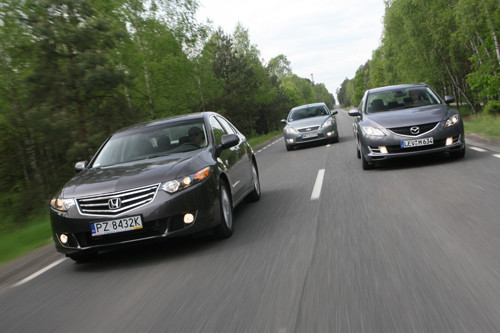 Honda Accord kontra Mazda 6 i Ford Mondeo - Nowe pokusy dla każdego szefa