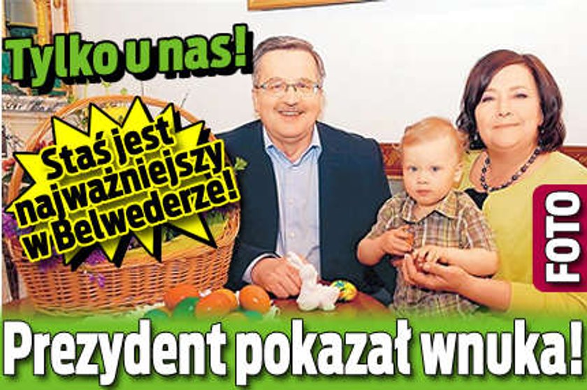 Prezydent maluje pisanki z wnukiem. FOTO