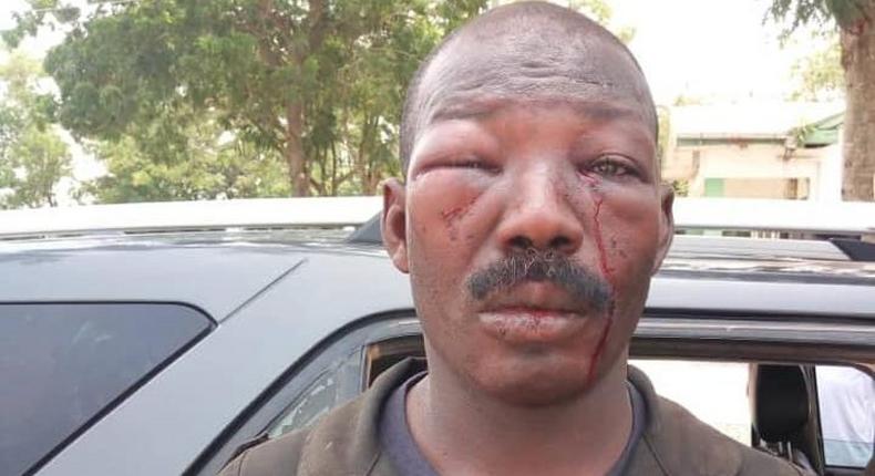 Police officer mercilessly beaten
