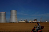 The construction site of the very first Belarusian nuclear power plant, which will have two power-generating units, is seen near the town of Ostrovets