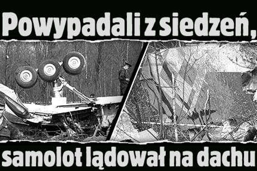 Powypadali z siedzeń, samolot lądował na dachu